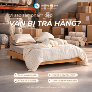 4 Lý Do Bộ Chăn Ga Gối Nệm Đẹp Vẫn Bị Trả Hàng! 1 4 Lý Do Bộ Chăn Ga Gối Nệm Đẹp Vẫn Bị Trả Hàng! Blog ngành vải, Tin ngành vải